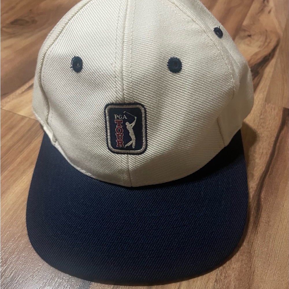 PGA Tour Classic Beige and Navy Hat